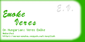 emoke veres business card