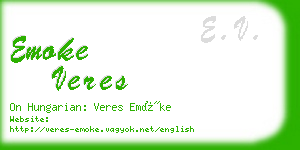 emoke veres business card
